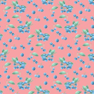 Huckleberry-mønster, 2021 (grafittblyant og digital) av Stacy Hsu