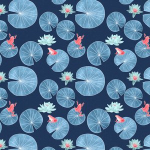 Lilypond pattern II, 2020 (grafittblyant og digital) av Stacy Hsu