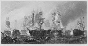 Slaget ved Trafalgar, fra bildet i Vernon Gallery