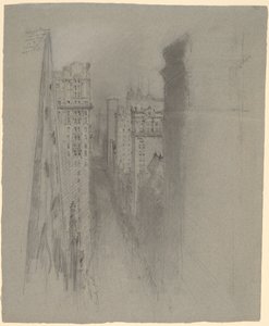 Nord på Broadway fra Trinity Church av Stanford White