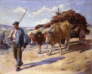 Bonde med oksevognen sin, Ascain
