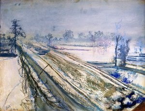 Utsikt over Kościuszko-haugen fra kunstnerens atelier av Stanisław Wyspiański