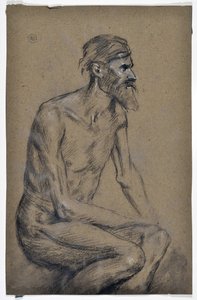 Studie av sittende mann (tegning)