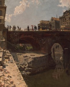 Bro i en fransk by av Stanislas Victor Edouard Lepine