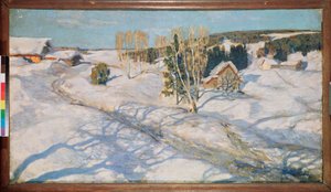 Blå snø. Maleri av Stanislav Yulianovich Zhukovsky (Zhukovsky) (1873-1944), olje på lerret