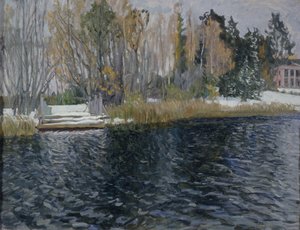 Første snø, tidlig på 1900-tallet. av Stanislav Julianovic Zukovskij