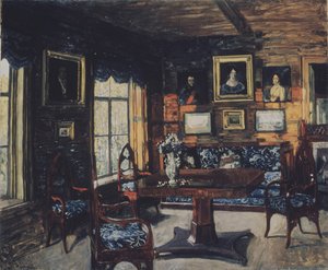 Salongen i herregården Rozhdestveno av Stanislav Julianovic Zukovskij