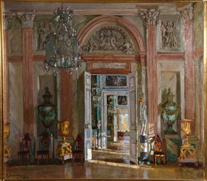 Den store vestibylen i Kuskovo-palasset, 1917