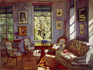 Stuen i herregården Rozhdestveno, 1916