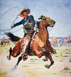 Texas Cowboy (farge litho)