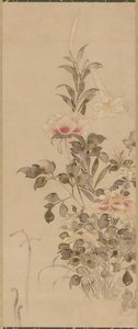 Peoner og liljer, Momoyama- eller Edo-perioden, 1568-1615.