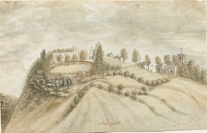 Alton Castle: vannfargemaleri, nd [1762-1802] av Stebbing Shaw