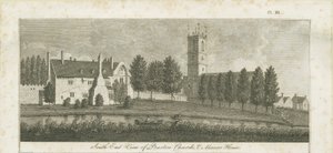Burton-upon-Trent Abbey: gravering, nd [c 1795] (trykk) av Stebbing Shaw
