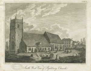 Bushbury Church: gravering, og [?1700-tallet] av Stebbing Shaw