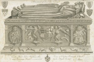 Clifton Campville Church - Vernon Monument: gravering, nd [1762-1802] av Stebbing Shaw