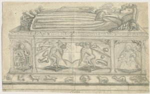 Clifton Campville Church - Vernon Monument: blyanttegning, nd [1762-1802]