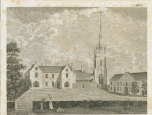 Clifton Campville Church: gravering, nd [c 1790] av Stebbing Shaw