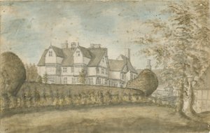 Eccleshall - Biana Hall: vannfargemaleri, nd [1795] av Stebbing Shaw