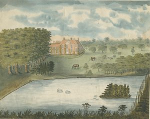 Freeford Hall: vannfargemaleri, nd [1762-1802] av Stebbing Shaw
