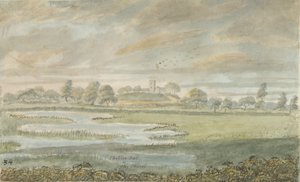 High Offley Church: vannfargemaleri, nd [1762-1802] av Stebbing Shaw
