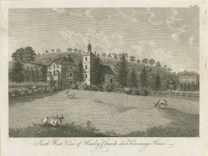 Himley kirke og prestegård: gravering, nd [1762-1798] (trykk) av Stebbing Shaw