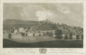 Himley Hall: gravering, nd [1762-1798] av Stebbing Shaw