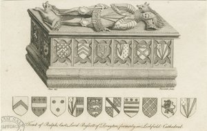 Lichfield Cathedral - Tomb of Lord Bassett: gravering, og [c 1791] (trykk) av Stebbing Shaw