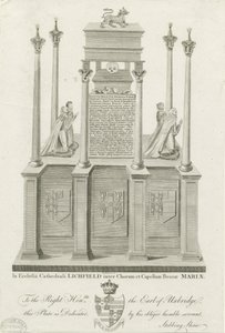 Lichfield Cathedral - Tomb of William Paget: gravering, nd [1762-1798] (trykk) av Stebbing Shaw