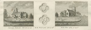 Mavesyn Ridware Church: gravering, 1781 av Stebbing Shaw