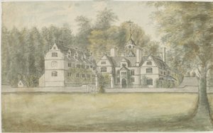 Norton Canes - Little Wyrley Hall: vannfargemaleri, nd [1762-1802]