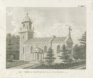 Patshull kirke: gravering, nd [1762-1802] av Stebbing Shaw