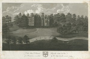 Prestwood Hall: gravering, nd [1762-1802] av Stebbing Shaw