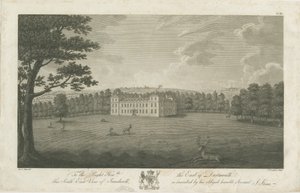 Sandwell Park - Hall: gravering, nd [1762-1798] av Stebbing Shaw