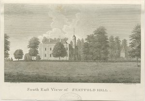 Statfold Hall: gravering, nd [1762-1798] (trykk) av Stebbing Shaw