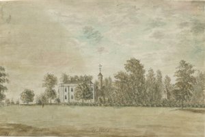 Statfold Hall: akvarellmaleri, nd [1762-1802] av Stebbing Shaw