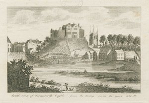 Tamworth Castle: gravering av Stebbing Shaw