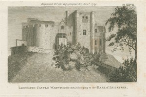 Tamworth Castle: gravering, nd [c 1799] (trykk) av Stebbing Shaw
