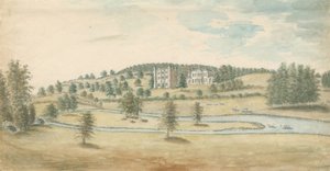 Tixall Hall and Gatehouse: vannfargemaleri, nd [1762-1802]