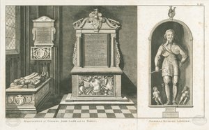 Wolverhampton - Monumenter til oberst John Lane og admiral Richard Leveson: gravering, nd [c 1798] (trykk) av Stebbing Shaw