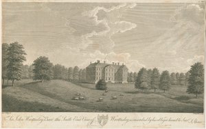 Wrottesley Hall: gravering, nd [c 1798] (trykk) av Stebbing Shaw