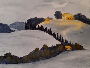 Toscana i to farger av Steegs Art Karin