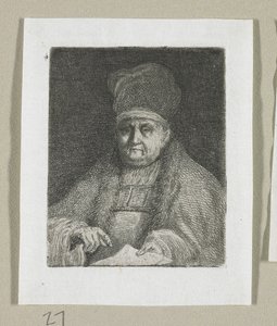 Halvlengde portrett av en kirkelig dignitær av Stefan Juliusz Norblin de la Gourdaine
