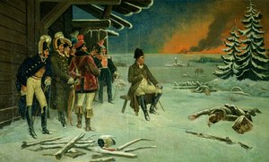 Napoleon ved Maloyaroslavets (olje på lerret)