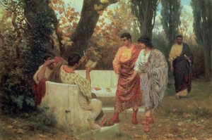 Den romerske poeten Catullus leser diktet sitt