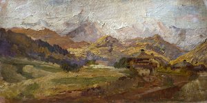 Mount Spluga, av Stefano Bersani (1872-1914) av Stefano Bersani