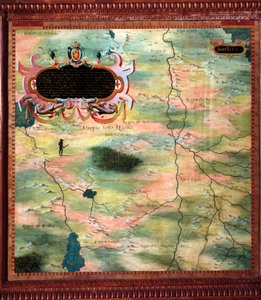 Afrika (Nubia og Egypt) Kart laget av Stefano Bonsignori (? -1589) italiensk kosmograf og maler. Rundt 1581. Firenze, Palazzo Vecchio, Sala del Mappamondo