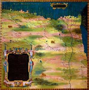 Kart over Egypt av Stefano Bonsignori (Buonsignori) (død 1589) 1581 Maling av skapene i rommet med geografiske kart. Palazzo Vecchio, Sala del Mappamondo Firenze