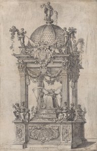 Katafalken til Filip IV av Spania, ca. 1665 av Stefano Camogli
