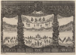 Sjette scene av hele himmelen av Stefano Della Bella after Alfonso Parigi II