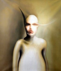 Forvrengt surrealistisk portrett av Stefano Mazzolini